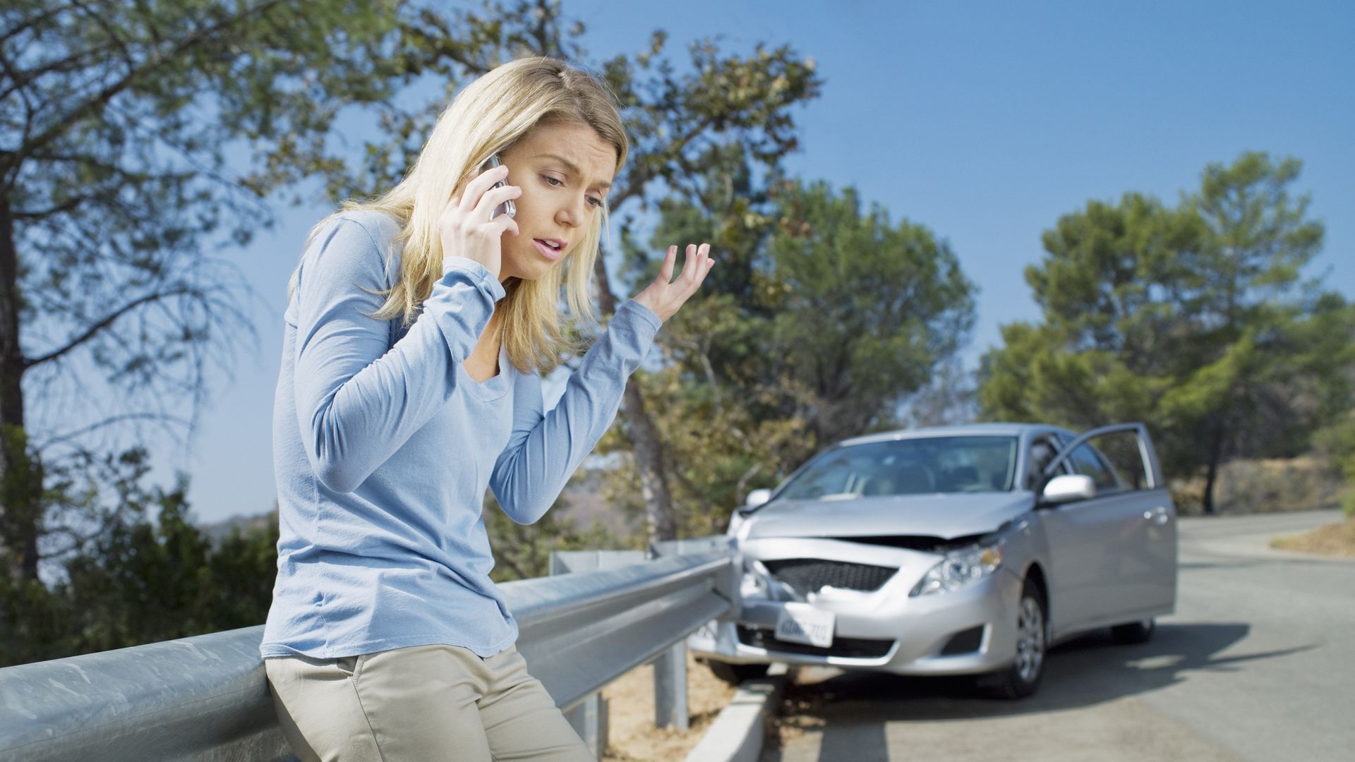 Car driving on highway